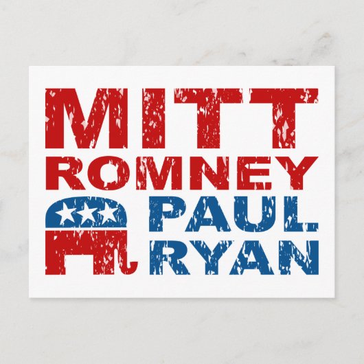 Carte Postale Romney Ryan Run Vote Win (Devant)