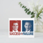 Carte Postale Romney Vs. Obama - Succès Vs Échec (Debout devant)