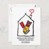 Carte Postale Ronald McDonald Hands (Devant / Derrière)
