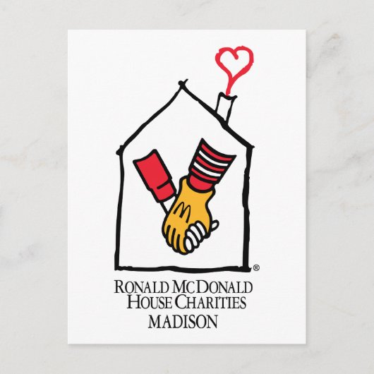 Carte Postale Ronald McDonald Hands (Devant)