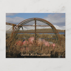 Carte Postale Rond Crabpot de crabe, havre hollandais, Alaska