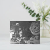 Carte Postale Rond-house à vapeur vintage (Debout devant)