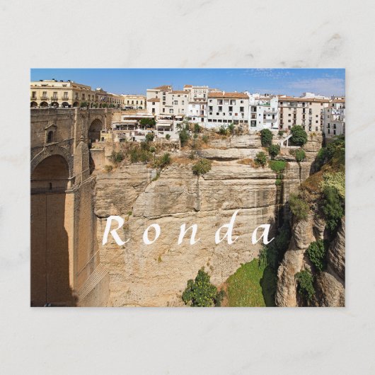 Carte Postale Ronda. Canyon. Pont. Ville. (Devant)
