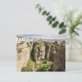 Carte Postale Ronda. Canyon. Ville. Les gens. (Debout devant)