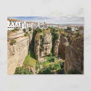 Carte Postale Ronda. Canyon. Ville. Les gens.