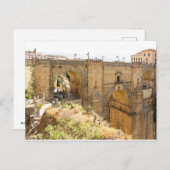 Carte Postale Ronda. Vue sur le pont de Puente Nuevo. (Devant / Derrière)