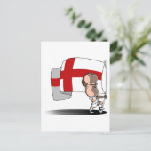 Carte Postale Rooney avec drapeau de l'ANGLETERRE (Debout devant)