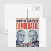 Carte Postale Roosevelt 1940 - Truman (Devant / Derrière)