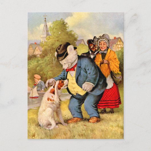 Carte Postale Roosevelt Oears & Old Mother Hubbard & Her Chien (Devant)