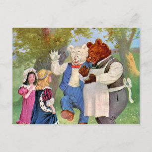 Carte Postale Roosevelt Ours Avec Les Princesses De Conte De Fée