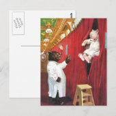 Carte Postale Roosevelt s'ours dans un train dans la voiture cou (Devant / Derrière)