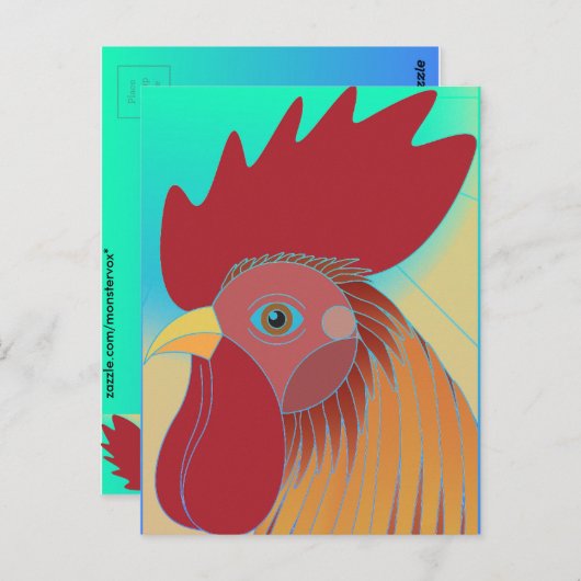 Carte Postale Rooster (Devant / Derrière)