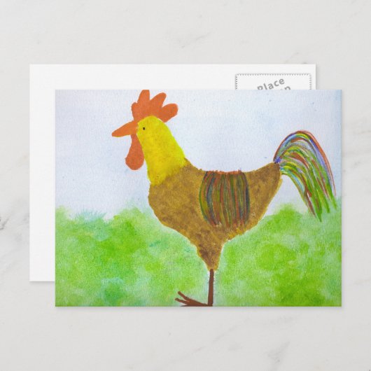 Carte postale Rooster (Devant / Derrière)