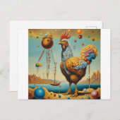 Carte Postale Rooster (Devant / Derrière)