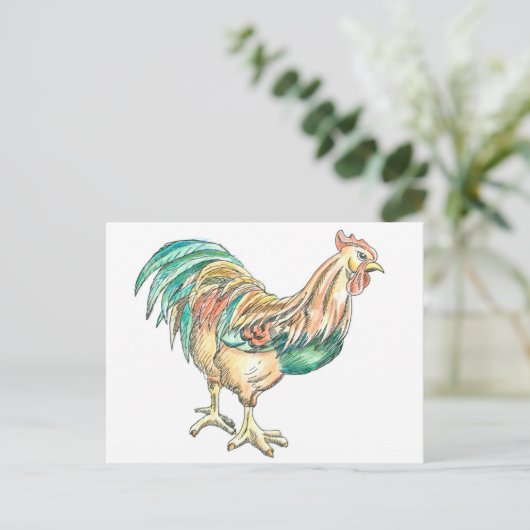 Carte Postale Rooster Art (Debout devant)