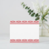 Carte Postale Rooster cross-stitch (Debout devant)