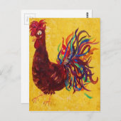 Carte Postale Rooster DeColores (Devant / Derrière)