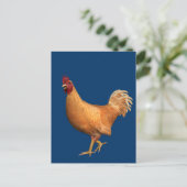 Carte Postale Rooster orange coloré (Debout devant)
