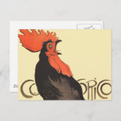 Carte Postale Rooster Steinlen Cocorico (Devant / Derrière)