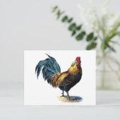 Carte Postale Rooster vintage (Debout devant)
