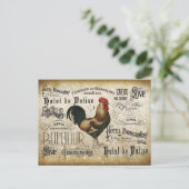 Carte Postale Rooster vintage de Paris (Debout devant)
