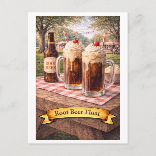 Carte Postale Root Beer Float (American Food Series) (Devant)
