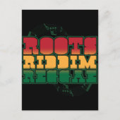 Carte Postale Roots Riddim Reggae (Devant)