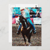 Carte Postale Roper sur un Pinto (Devant / Derrière)