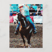 Carte Postale Roper sur un Pinto (Devant)