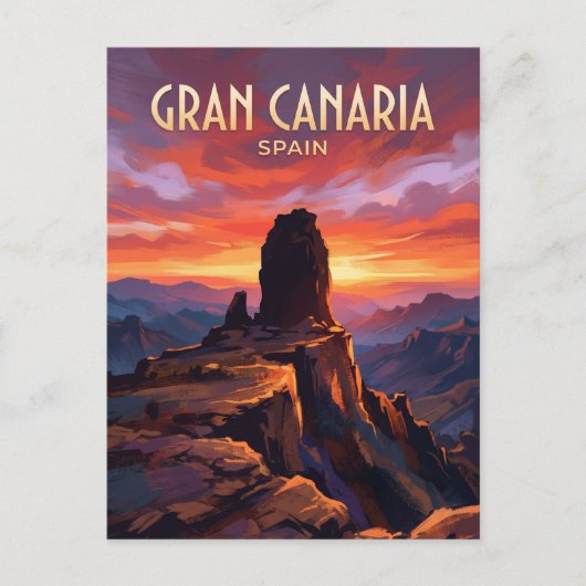 Carte Postale Roque Nublo Espagne (Devant)