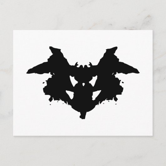 Carte Postale Rorschach Inkblot (Devant)