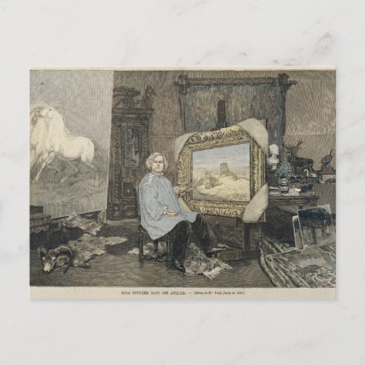 Carte Postale Rosa Bonheur dans son studio (Devant)
