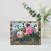Carte Postale Rosa Centifolia rose (Debout devant)