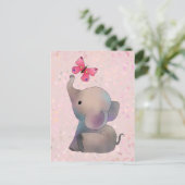 Carte Postale Rosa Elefant (Debout devant)