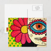 Carte postale "Rosa Mexicano"-jour des morts (Devant / Derrière)