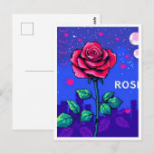 Carte Postale Rosa pixelada estilo retro (Devant / Derrière)
