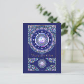 Carte Postale Rosace bleue (Debout devant)