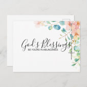 Carte Postale Rosaire catholique Eucalyptus Religieux Pêche Flor (Devant / Derrière)