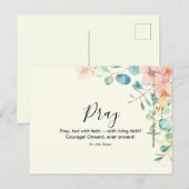 Carte Postale Rosaire catholique Eucalyptus Religieux Pêche Flor (Devant / Derrière)