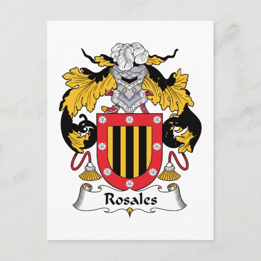 Carte Postale Rosales Family Crest (Devant)