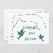 CARTE POSTALE ROSARY ET PAIX (Devant / Derrière)