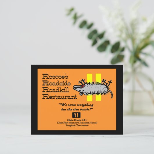Carte Postale Roscoe's Roadside Roadkill (Debout devant)