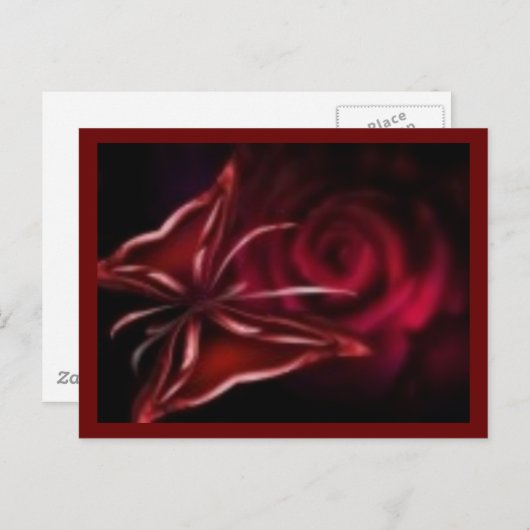 Carte postale rose (Devant / Derrière)