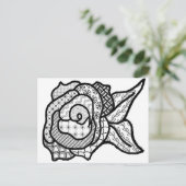 Carte postale rose (Debout devant)