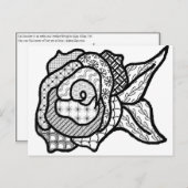 Carte postale rose (Devant / Derrière)