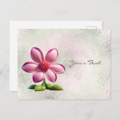 Carte postale rose (Devant / Derrière)