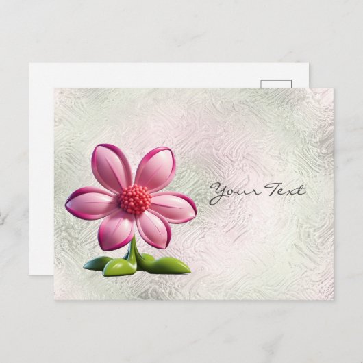 Carte postale rose (Devant / Derrière)