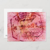 Carte Postale rose (Devant / Derrière)