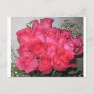 CARTE POSTALE ROSE