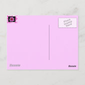 Carte postale rose (Dos)
